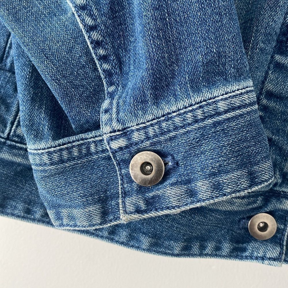J. Jill Blue Cotton Denim Jacket 2X Preppy Boho Western Versatile Coastal - Picture 11 of 16